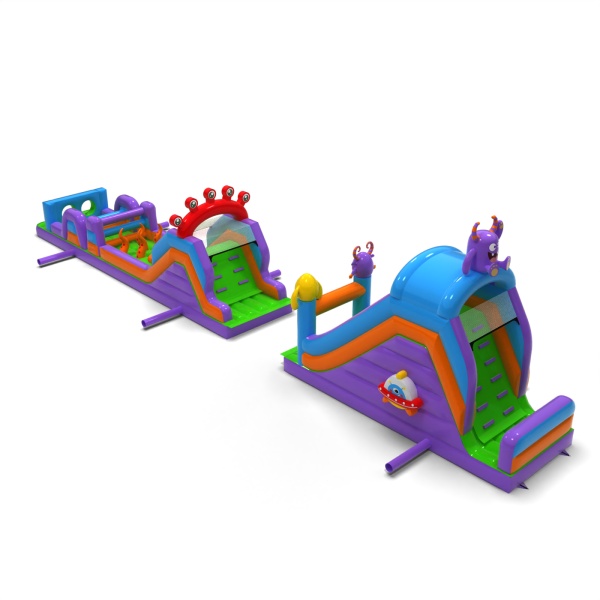 Aufblasbarer Hindernisparcours Monster - 20 m