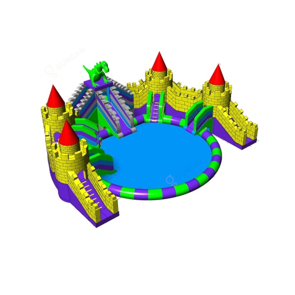 Wasserstadt - Burg mit Drachen