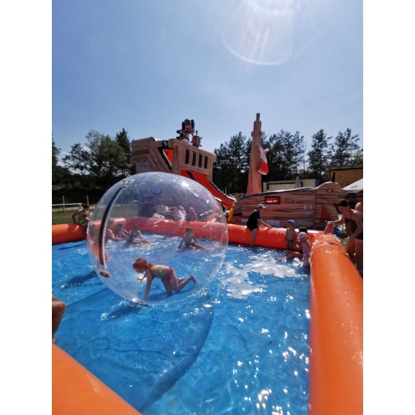 Aufblasbares Wasserbecken für Wasserlaufbälle 6 x 8 m