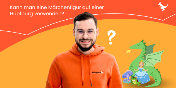 Kann man eine Märchenfigur auf einer Hüpfburg verwenden?